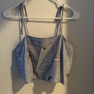 pin striped floral top